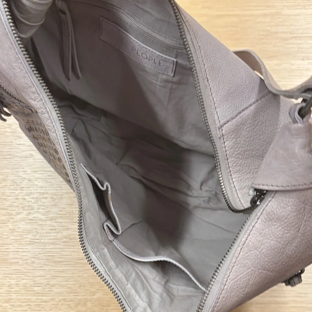 FREE PEOPLE Brand new genuine leather west side studded handbag purse - Picture 4 of 7